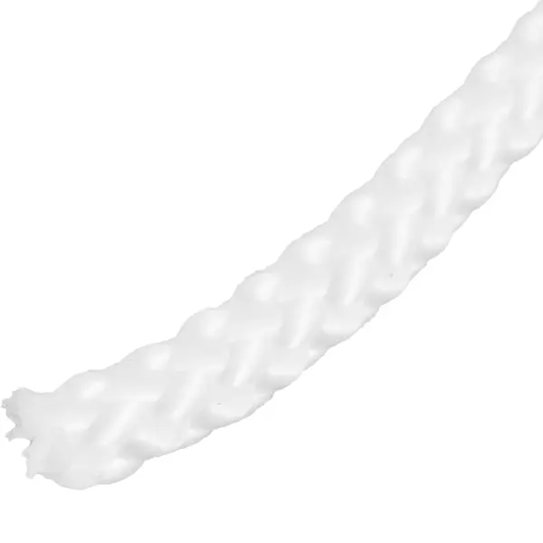 Веревка без сердечника полипропиленовая 6 мм цвет белый, 10 м/уп. веревка полиамидная 8 мм белый 10 м уп