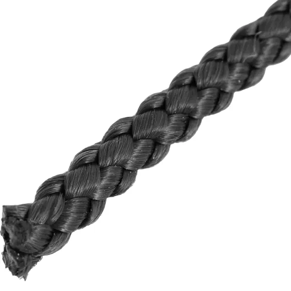 Веревка без сердечника полипропиленовая 6 мм цвет черный, 10 м/уп. растяжка на коляску кроватку