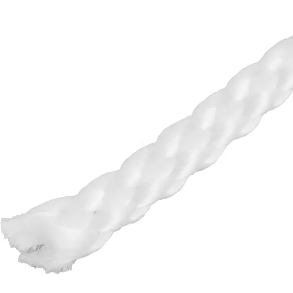 Веревка полипропилен без сердечника 4 мм цвет белый, на отрез веревка без сердечника полипропиленовая 4 мм белый 10 м уп
