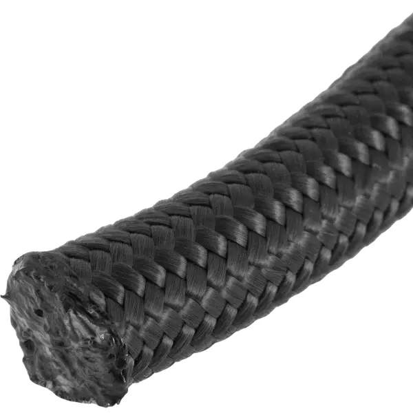 Веревка полипропилен с сердечником 10 мм цвет черный, на отрез веревка эластичная 10 мм мультиколор на отрез