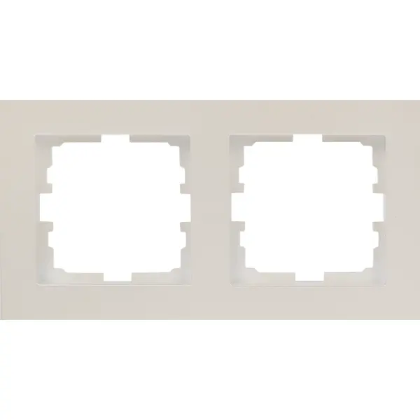 Рамка для розеток и выключателей Lezard Vesna 2 поста горизонтальная цвет жемчужный белый перламутровый рамка для розеток и выключателей lezard karina 3 поста горизонтальная матовый серый