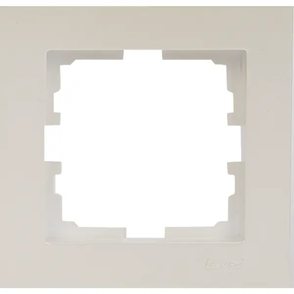 Рамка для розеток и выключателей Lezard Vesna 1 пост горизонтальная цвет жемчужный белый перламутровый горизонтальная трехместная рамка lezard