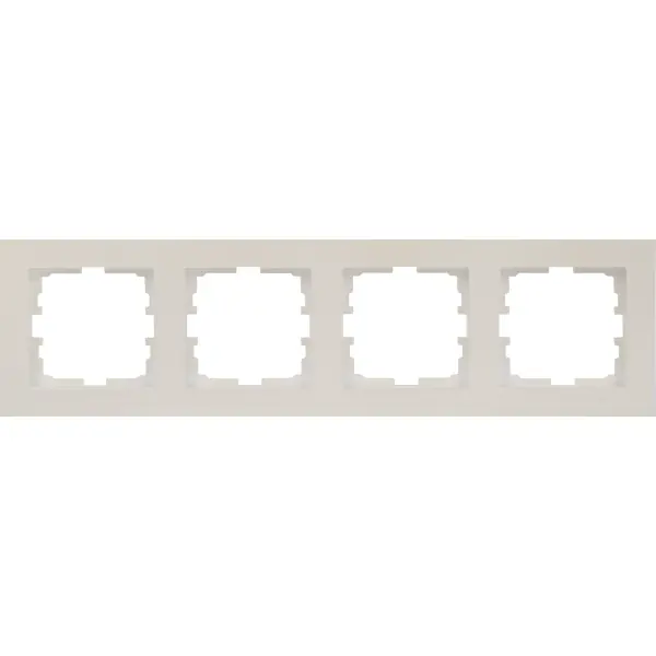 Рамка для розеток и выключателей Lezard Vesna 4 поста горизонтальная цвет жемчужный белый перламутровый рамка для розеток и выключателей горизонтальная таймыр 3 поста белый
