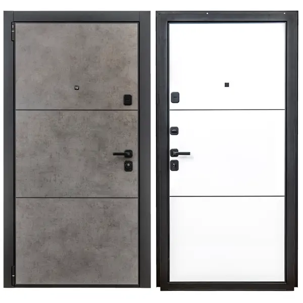 Дверь входная металлическая Порта М-3 Дарк Конкрет/Энжел 880 мм левая дверь входная металлическая порта р 3 graphite pro super white 880 мм левая