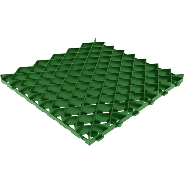 фото Газонная решётка 60х60 см с250 пластик цвет зелёный gidrolica