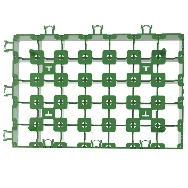 фото Газонная решётка 60х40 см d400 пластик цвет зелёный gidrolica