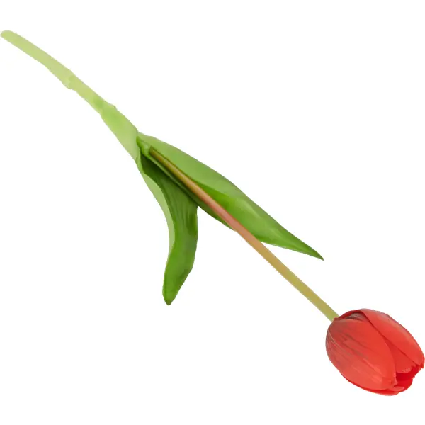 Тюльпаны искусственный Soft touch 1 шт цвет красный ок искусственный декоративный пуансеттия 30х30х26 см красный sysdh 302118