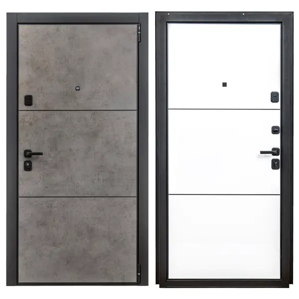 Дверь входная металлическая Порта М-3 Дарк Конкрет/Энжел 980 мм правая дверь входная металлическая порта альпика 98x205 см левая белый