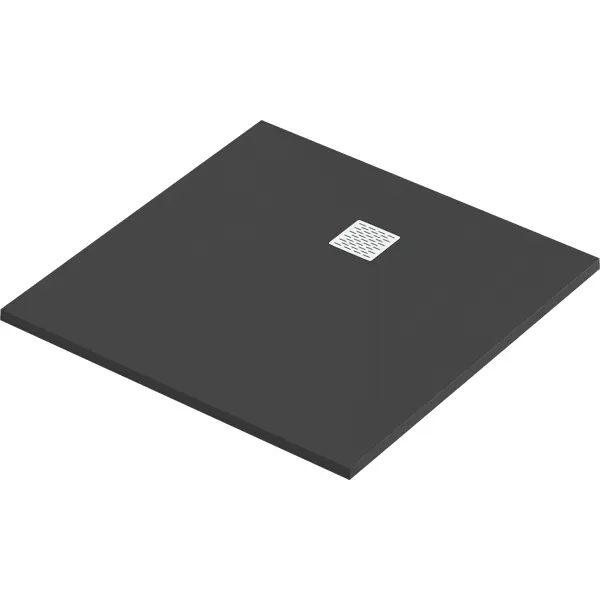 Душевой поддон Keram Essentia литьевой мрамор квадратный 90x90 см цвет чёрный экран под душевой поддон keram 100x100 см