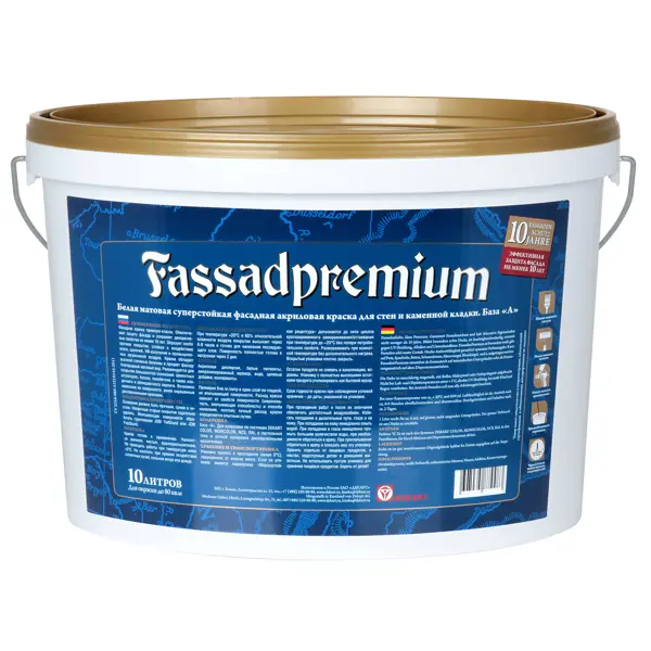 фото Краска фасадная jobi fassadpremium 10 л база a