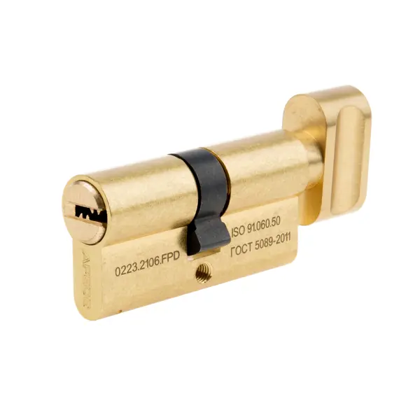 Цилиндровые механизмы Apecs Pro LM-60-C-G 60 мм, ключ/вертушка, цвет золотой цилиндровые механизмы apecs pro lm 110 45 65 ni 110 мм ключ ключ никель