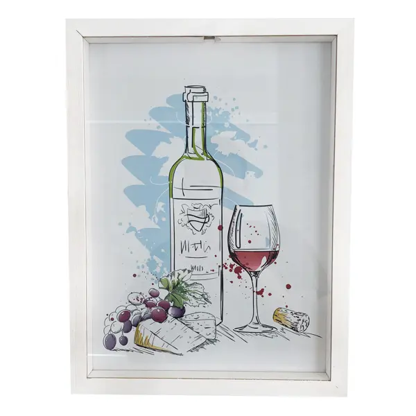 фото Копилка для пробок in vino 30x40 см цвет белый без бренда