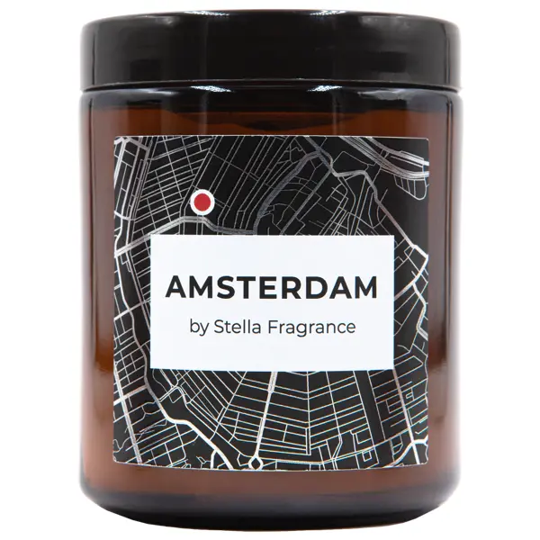 Свеча ароматическая Stella Fragrance Amsterdam 250 г свеча декоративная ароматическая в стакане stella fragrance st macaroon yuzu 50 гр sf0421
