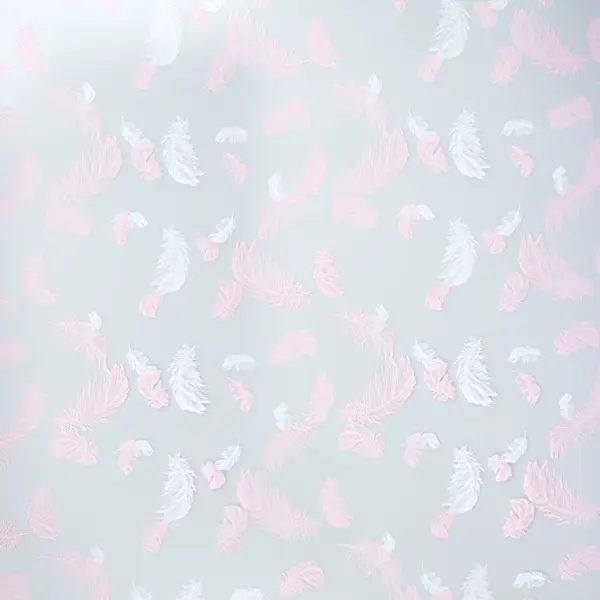 Пленка матовая Перья 0.60x2 м цвет розовый