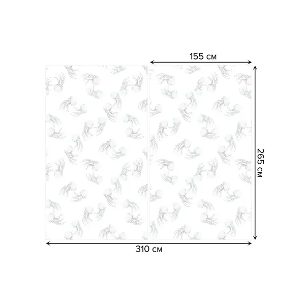 Тюль на шторной ленте Фантомные черты 310х265 см рисунок природный цвет  серый в Твери – купить по низкой цене в интернет-магазине Леруа Мерлен