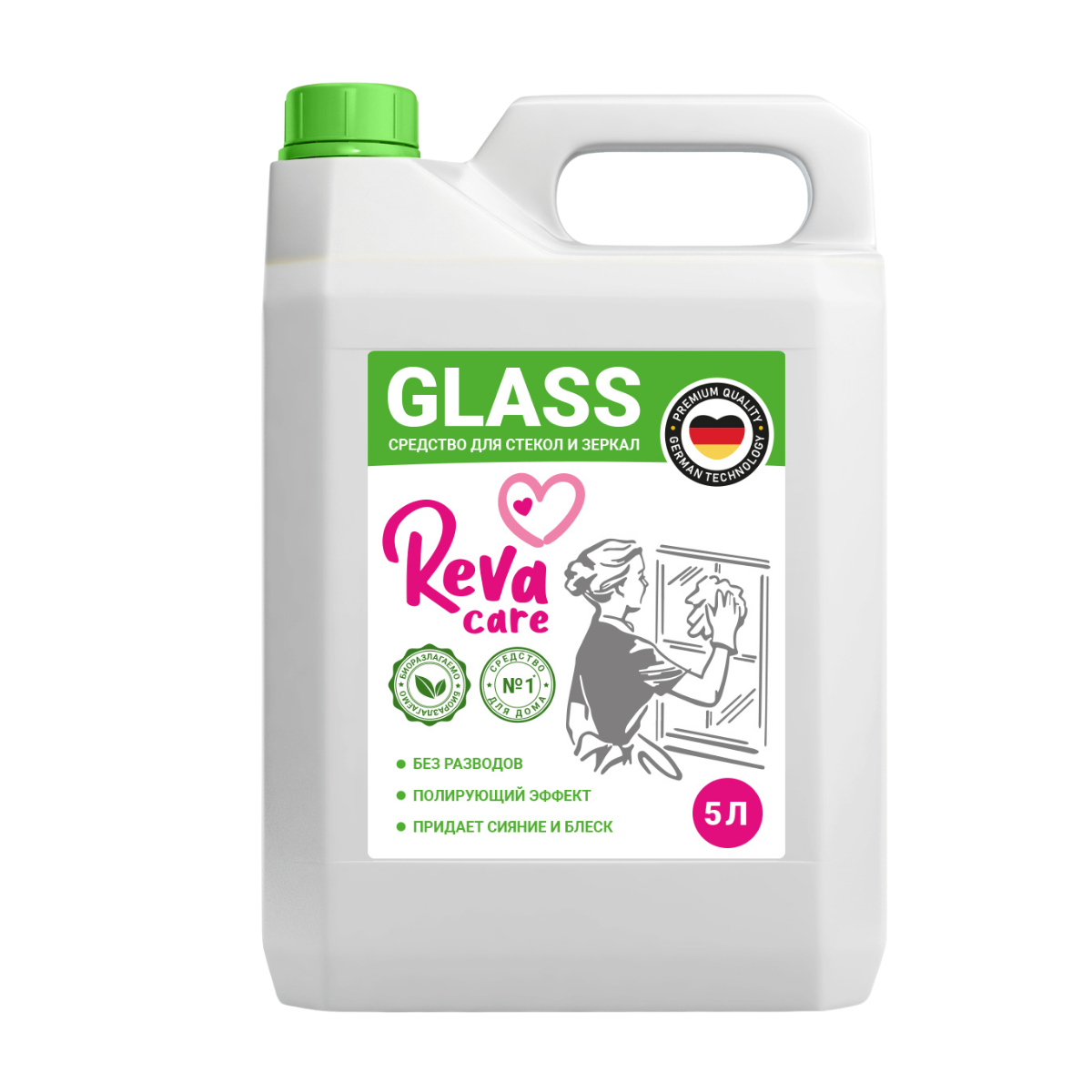 Чистящее средство для стекол и зеркал REVA CARE Glass R7005000K 5 л по цене  0 ₽/шт. купить в Туле в интернет-магазине Леруа Мерлен