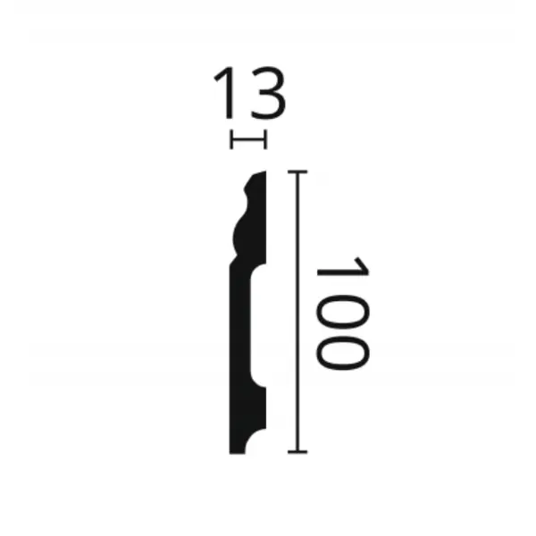 фото Плинтус напольный фигурный полистирол 10 см x 2 м цвет белый nmc