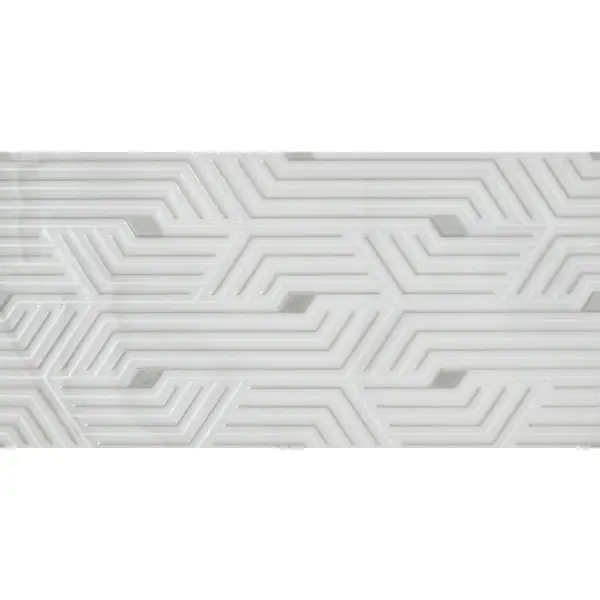 фото Вставка настенная axima комо d2 25x50 см глянцевая цвет белые линии