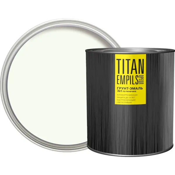 Грунт-эмаль по ржавчине Ореол Titan цвет белый 2.7 кг грунт эмаль по ржавчине empils titan ореол