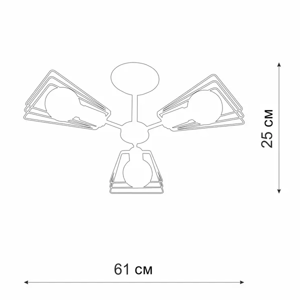 фото Люстра потолочная vitaluce ферро вайт 3 лампы 9 м² e27 цвет белый матовый