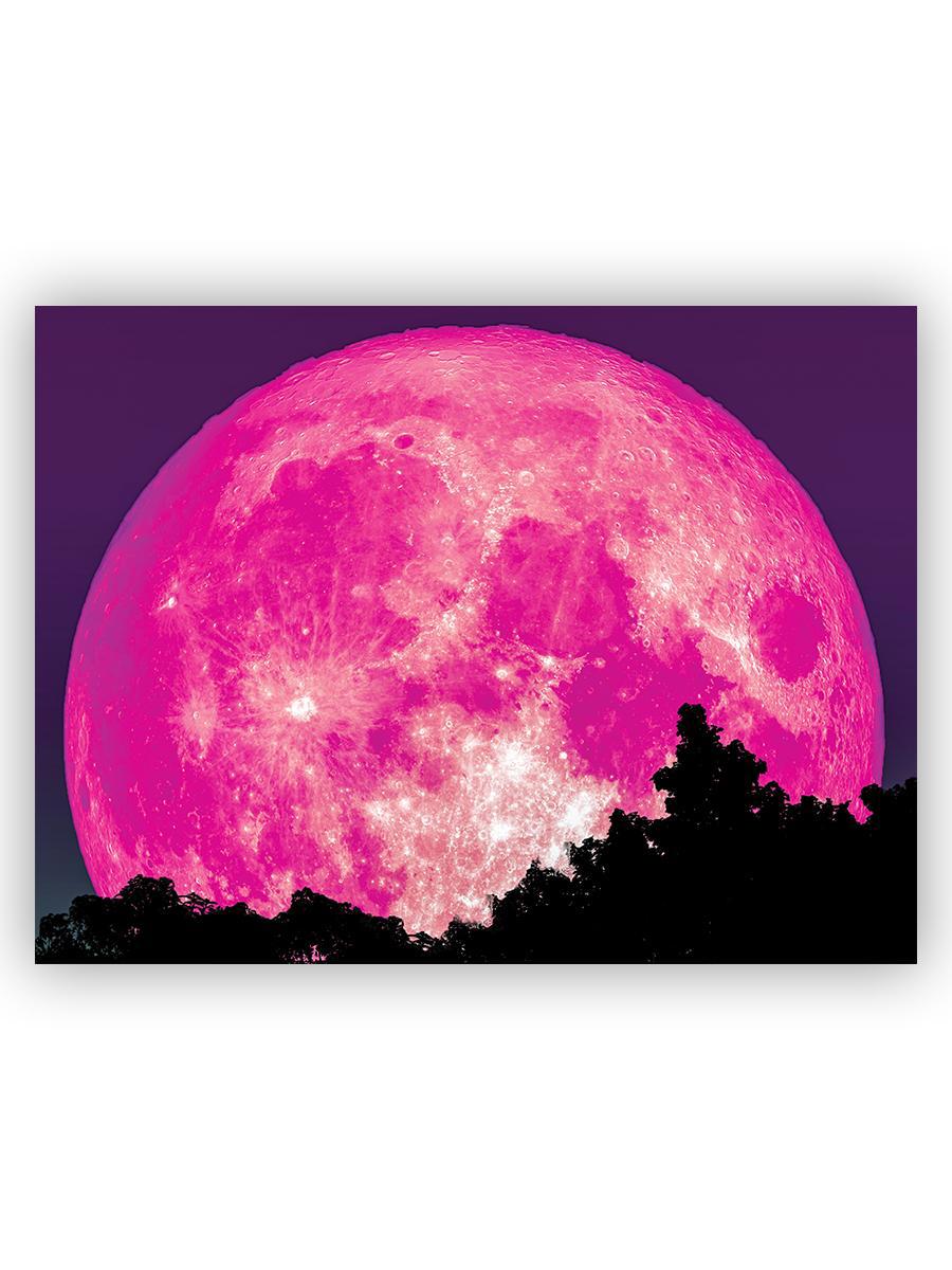 Есть розовая луна. Рощовая Луня. Розовая Луна. Картина с розовой луной. Розовая Луна 2022.