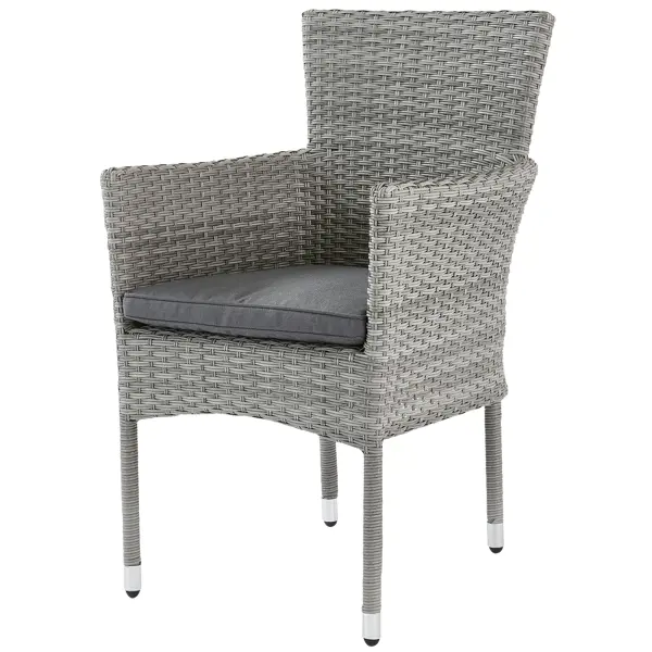 Кресло Naterial Davos 59x57x88 см алюминий цвет серый кресло садовое naterial noa fix с подушкой 61 5x86x61 5 см искусственный ротанг светло серый