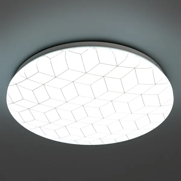 Светильник настенно-потолочный светодиодный Mosaic 24 м² холодный белый свет цвет белый