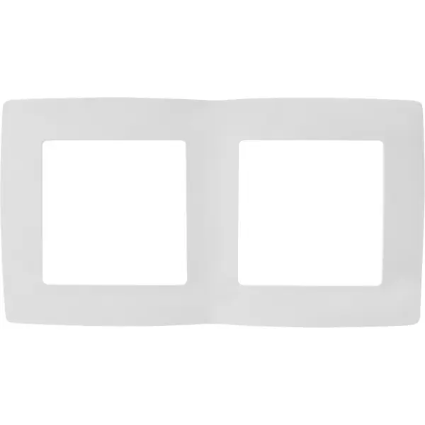 Рамка для розеток и выключателей Эра 12-5002-01 2 поста цвет белый коврик придверный 40х60х1 6 см прямоугольный резина сквозные отверстия 70012 нм 5002 20001 30 002