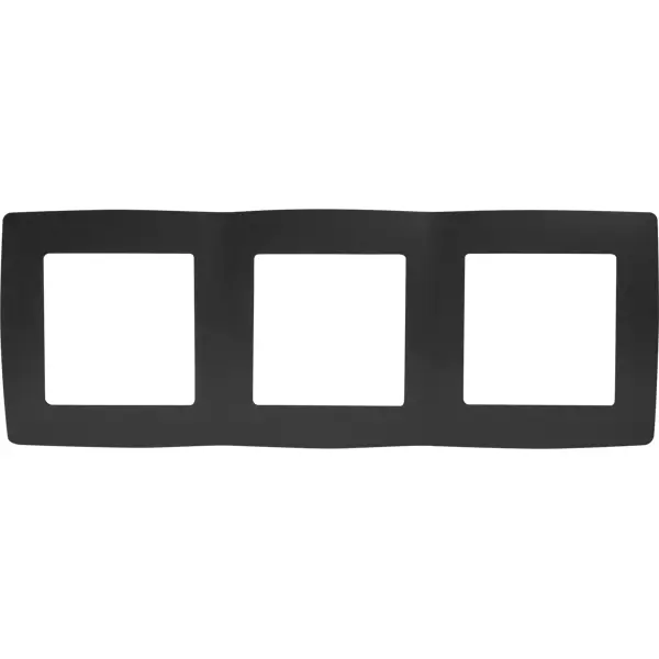 Рамка для розеток и выключателей Эра 12-5003-05 3 поста цвет черный рамка для розеток и выключателей эра 12 5003 03 3 поста серый