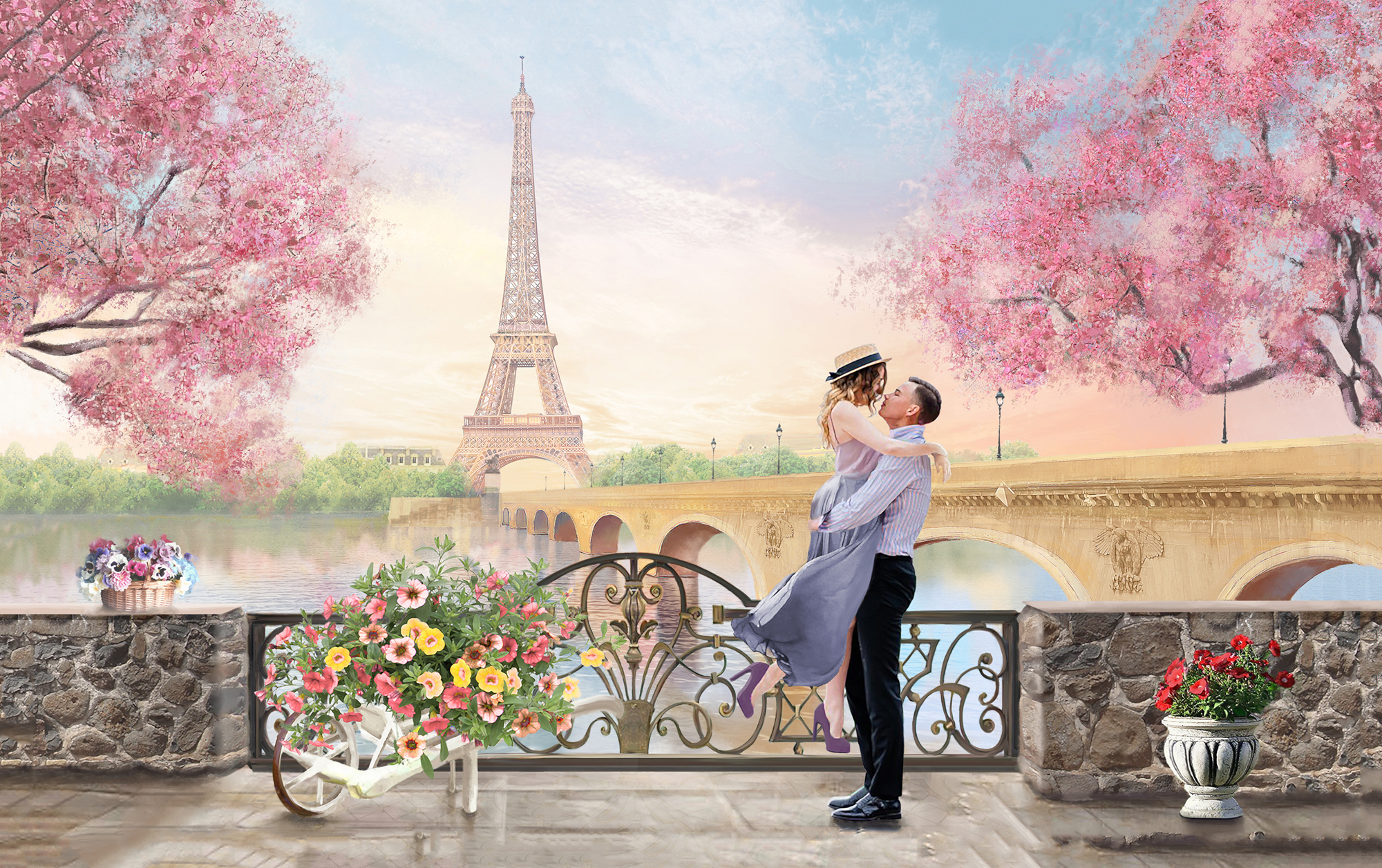 Картина по номерам свидание в Париже