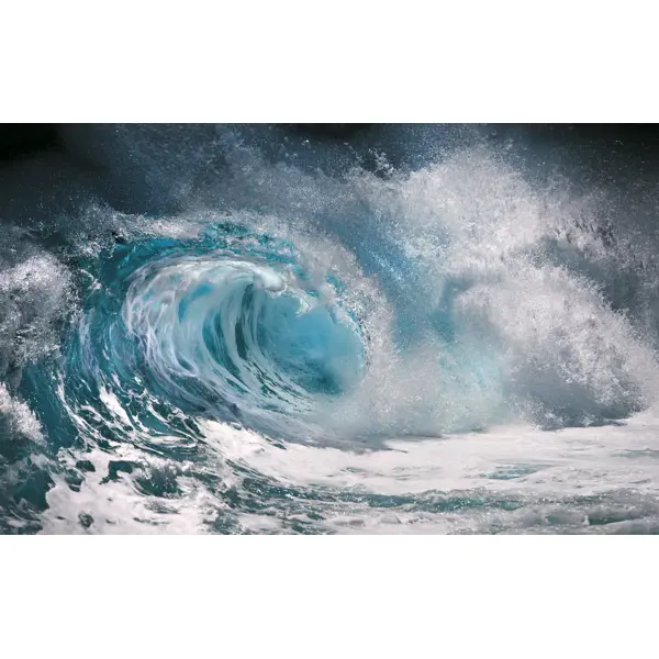 Картина на холсте Океанская волна 60x100 см стеклоблок волна тархун полуматовый