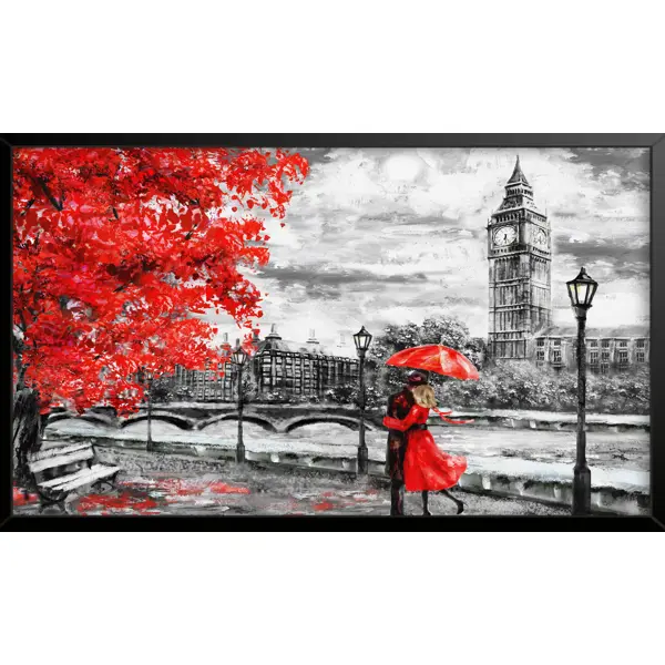 Картина в раме Темза Свидание 60x100 см картина в раме бруклинский мост 60x100 см