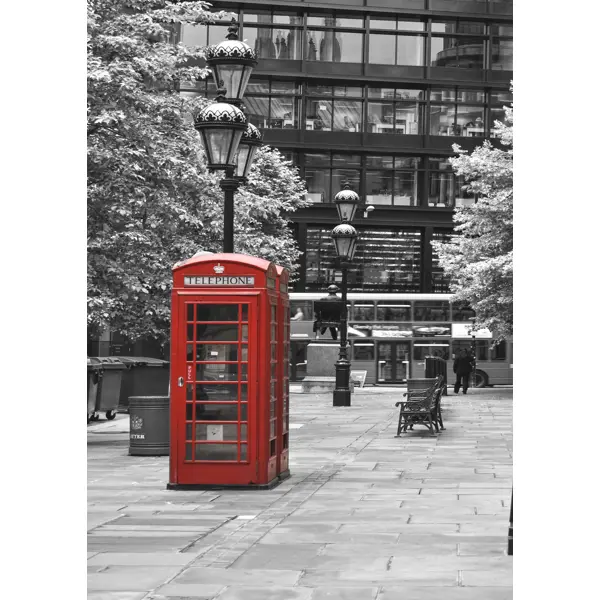 Картина на холсте Телефонная будка 30x40 см картина на холсте лондон будка 30x40 см