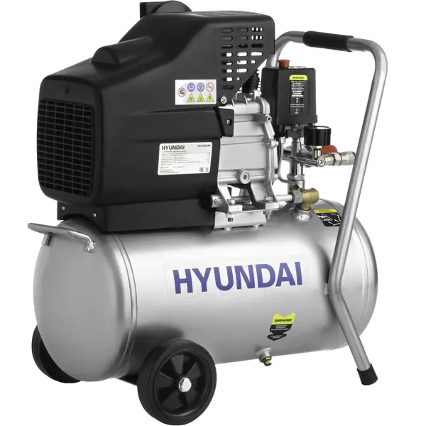 Компрессор поршневой Hyundai HYC 23224LMS, 24 л, 230 л/мин. компрессор hyundai hyc 30250lms 50 л 300 л мин 2 квт