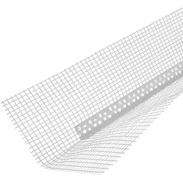 Профиль ПВХ фасадный угловой с сеткой профиль перфорированный угловой албес пвх с сеткой 100x150 мм 3 м
