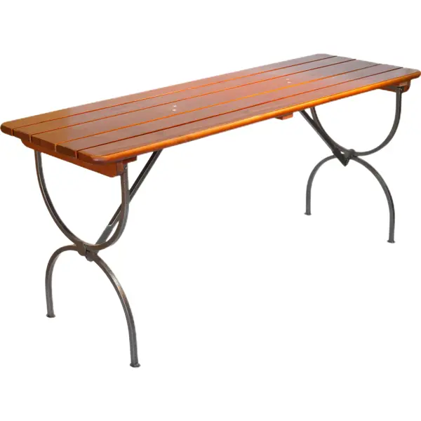 Стол садовый Линц складной 60x78x180 см дерево/металл темно-коричневый складной стол для ноутбука ridberg