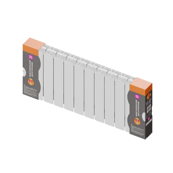 фото Радиатор equation 350/90 12 секций двухсторонний нижнее подключение биметалл белый