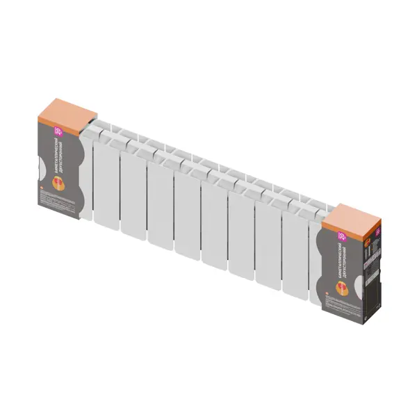 фото Радиатор equation 200/90 12 секций двухсторонний нижнее подключение биметалл белый