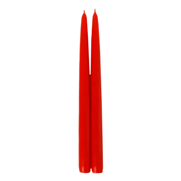 Свеча античная коническая h300 мм цвет красный 2 шт переноска конус под ы красный 10 х 14 х 30 см