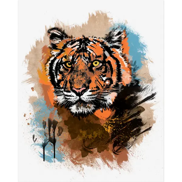 Картина на холсте Постер-лайн Тигр 40x50 см картина на холсте постер лайн париж 40x50 см