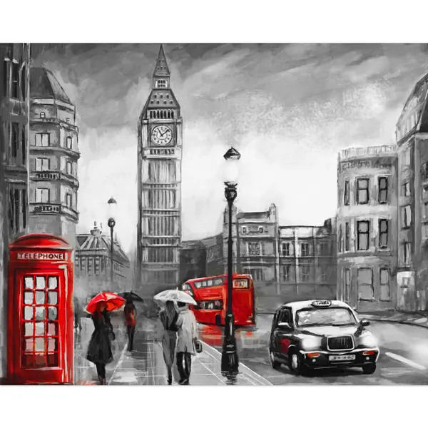 Картина на холсте Постер-лайн Лондон 40x50 см картина на холсте постер лайн абстракция пейзаж 50x70 см