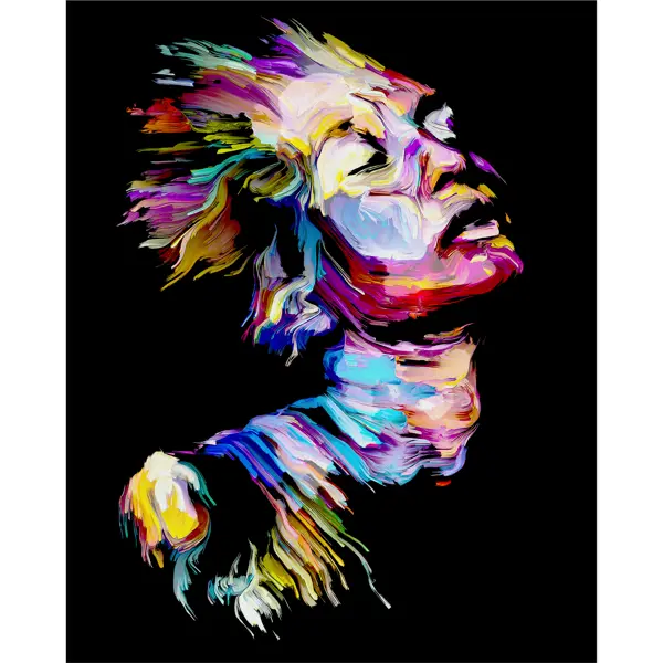 Картина на холсте Постер-лайн Цифровой портрет 40x50 см картина на холсте постер лайн девушка мазки 40x50 см