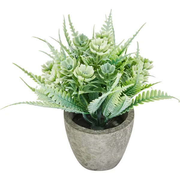 Искусственное растение декоративно-лиственное 8x8 см бледно-зеленый ПВХ искусственное растение осока в деревянном ящике h20 см