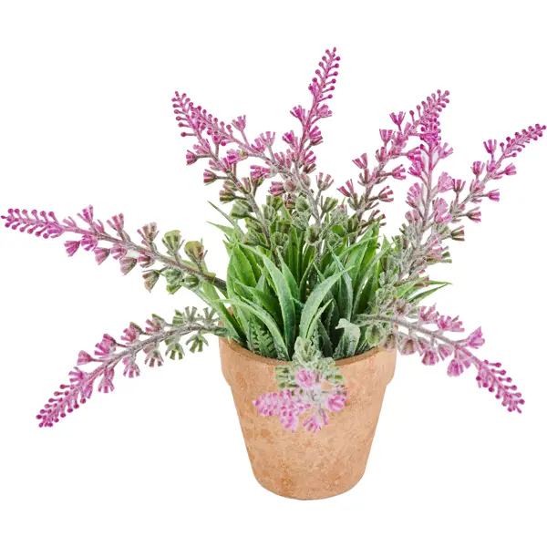 Искусственное растение 12x12 см фиолетовый ПВХ искусственное растение в горшке прованс фиолетовый