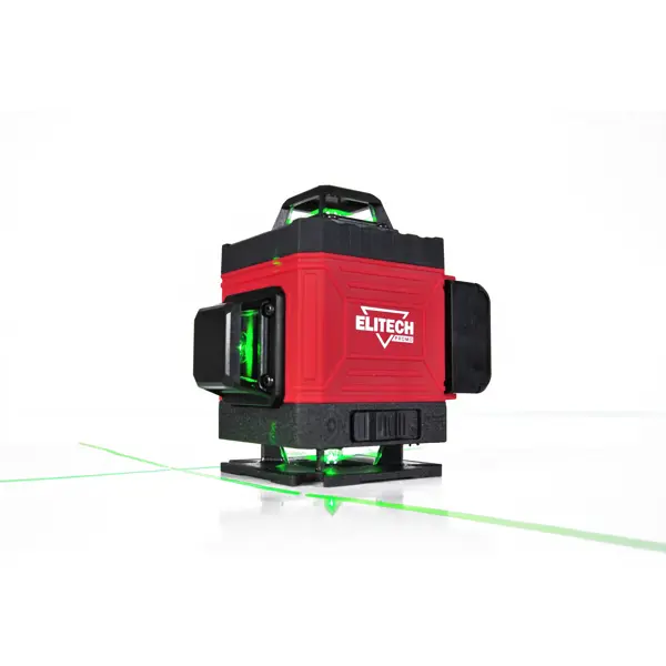 фото Уровень лазерный elitech лн 4/360-зел зеленый луч, 25 м