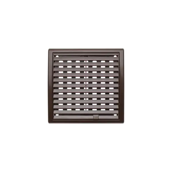Решетка вентиляционная со шторкой Equation 150x150 мм пластик цвет коричневый