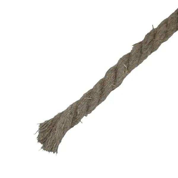 Веревка льнопеньковая Сибшнур 14 мм цвет коричневый, 20 м/уп. веревка хлопчатобумажная сибшнур 12 мм 20 м уп
