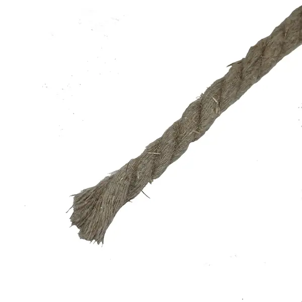 Веревка льнопеньковая Сибшнур 14 мм, цвет коричневый, на отрез веревка хлопчатобумажная сибшнур 12 мм на отрез
