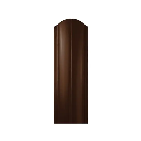 фото Штакетник прем 130мм 1.8 м двухсторонний коричневый без бренда