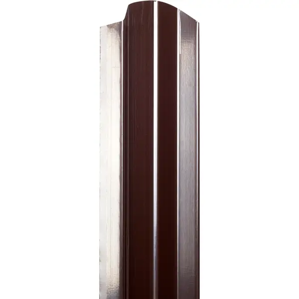 Штакетник односторонний ЭКО-М 76мм 1.5 м 8017 коричневый штакетник м 0 45 pe double 8017 фигурный 1 5м коричневый